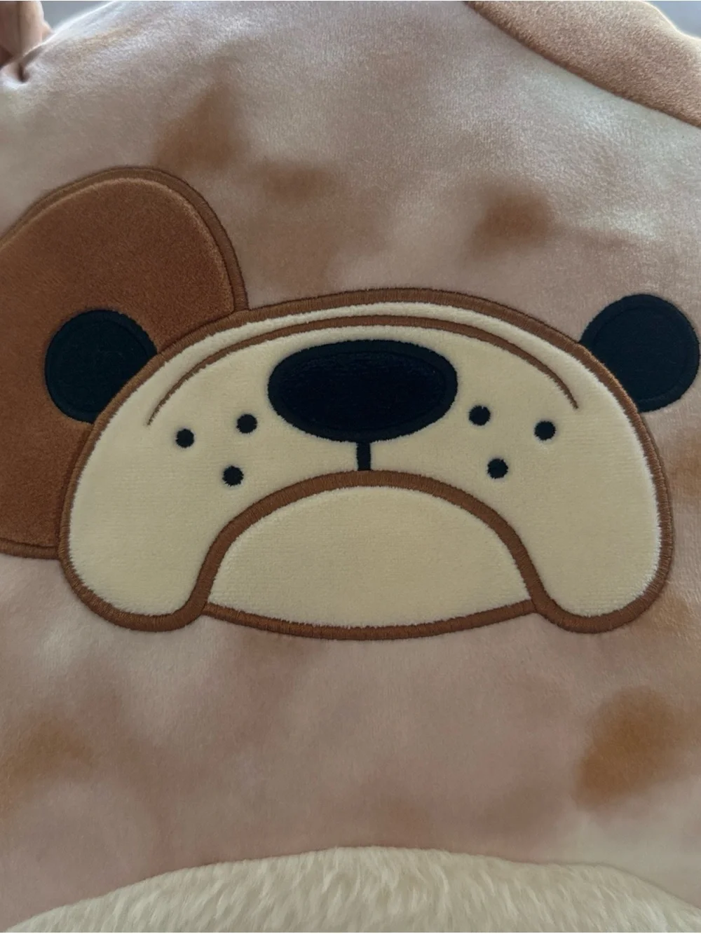 Bronk the Bulldog Squishmallows Brown and Cream Plush Dog Pillow Like New